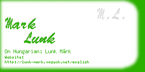 mark lunk business card